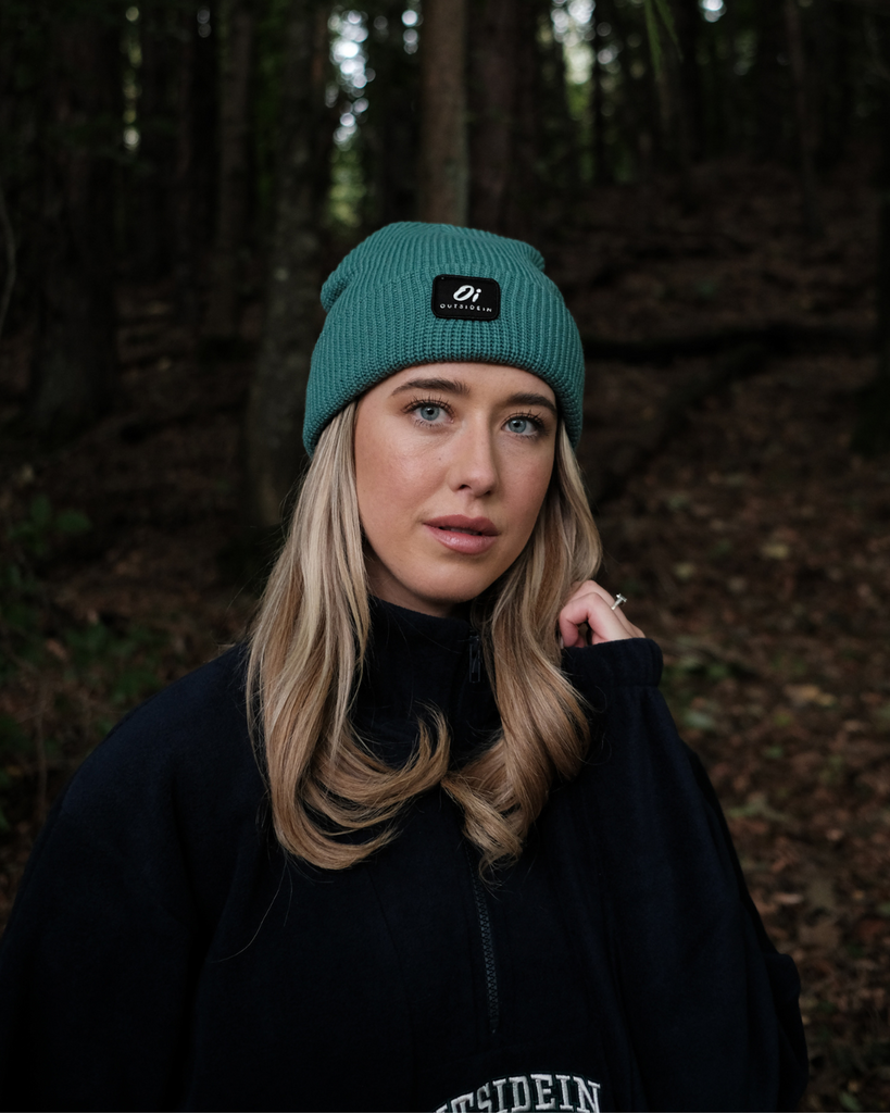 Ivy ribbed beanie hat, bold knitted winter cap, unisex cuffed knit hat.