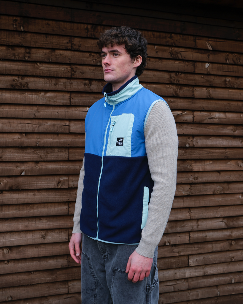 Atlantic Wave Blue Fleece Gilet