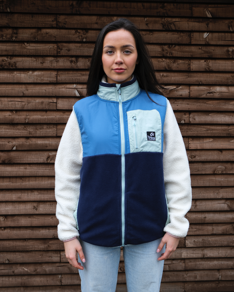 Atlantic Wave Blue Fleece Gilet