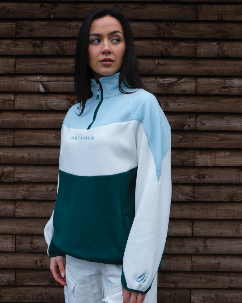 coastal wave green unisex fleece