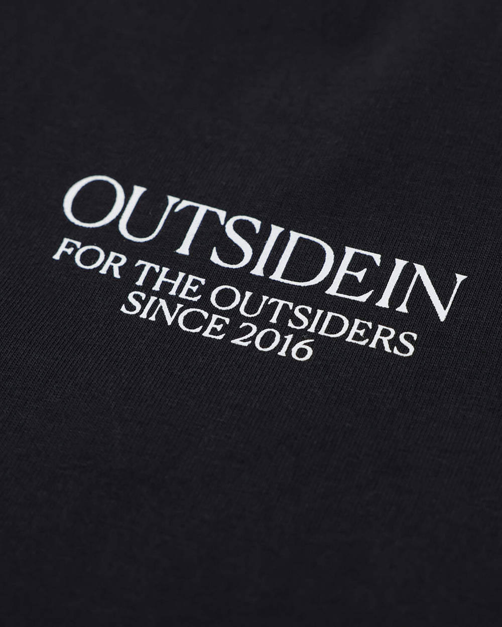 Abstract Cause Black T-Shirt Close-up Label