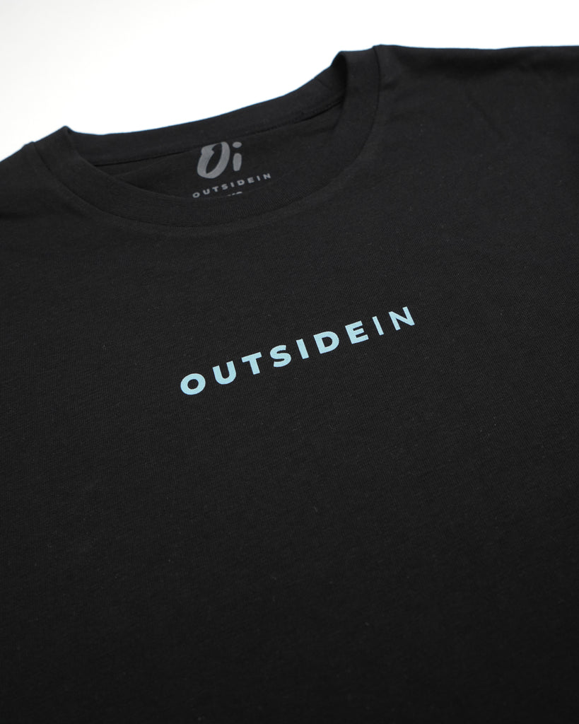 Black T-shirt with Horizon graphic on back