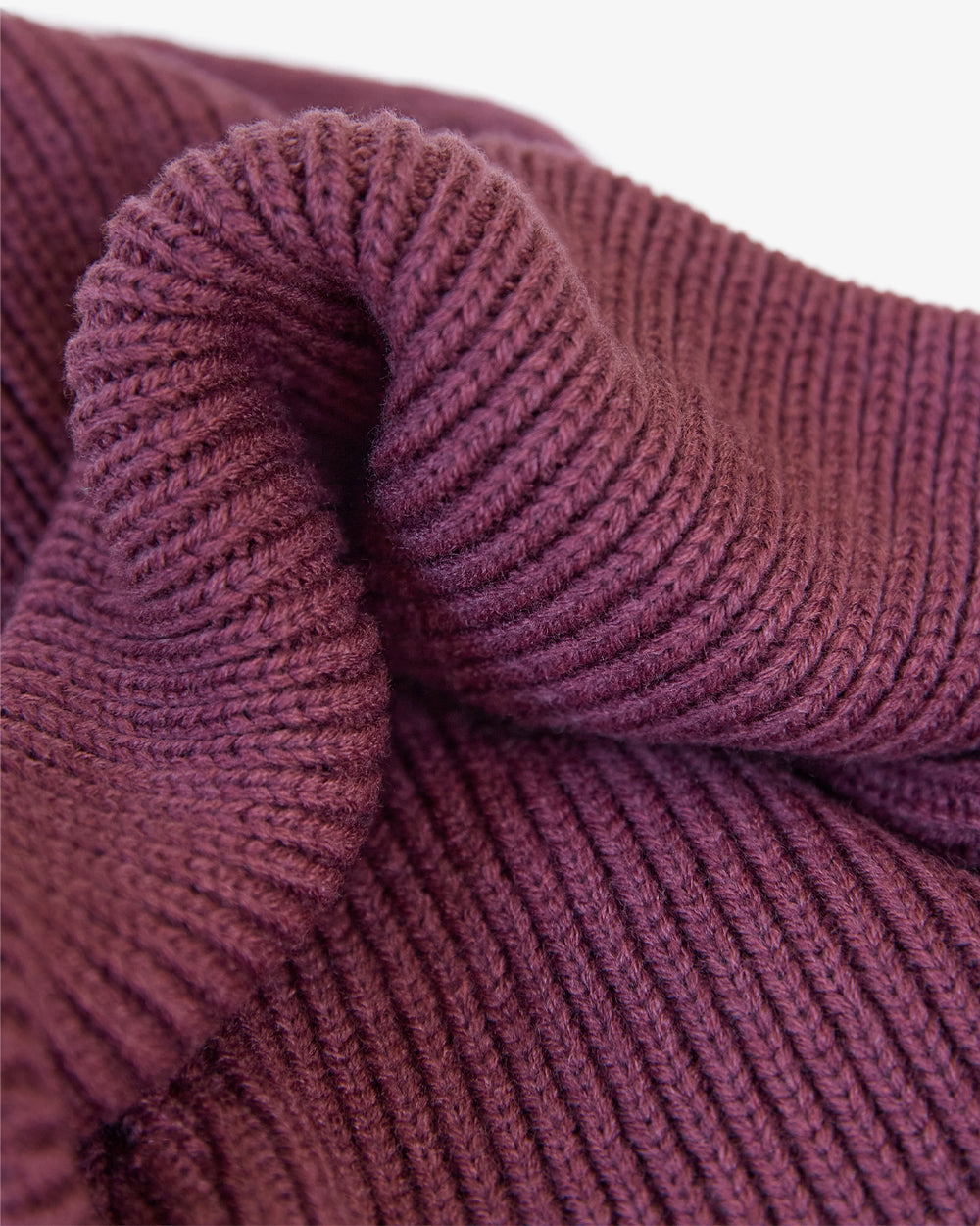 OutsideIn Berry_Ribbed_Beanie, close view
