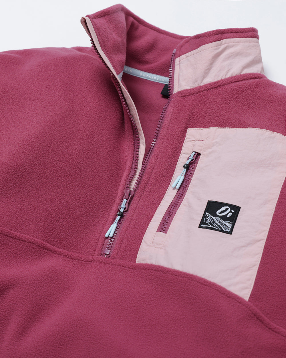 Berry & Rose Signature Pocket Fleece Close-up