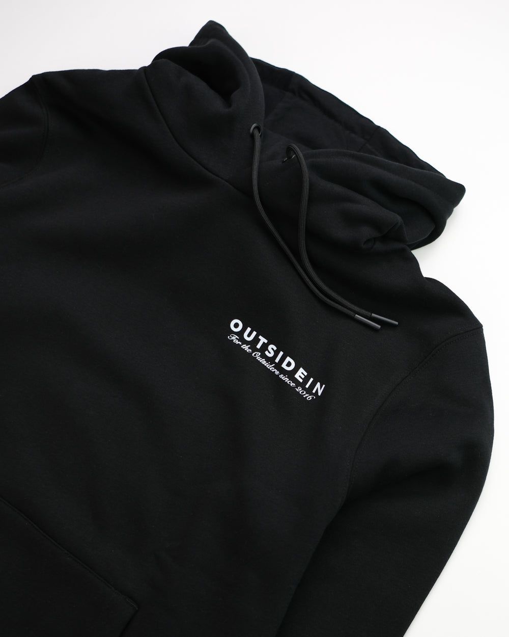 OutsideIn Black hoodie with core logo