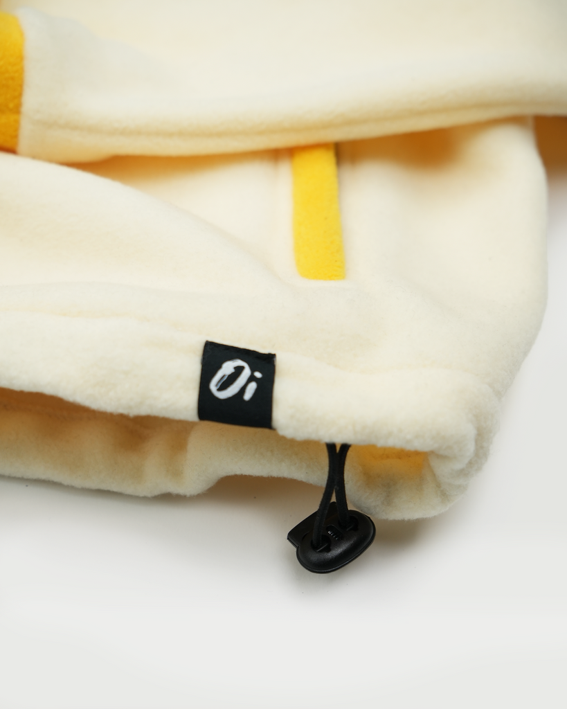 Polar pocket fleece jacket, colourful quarter zip fleece with pockets, unisex winter outerwear.