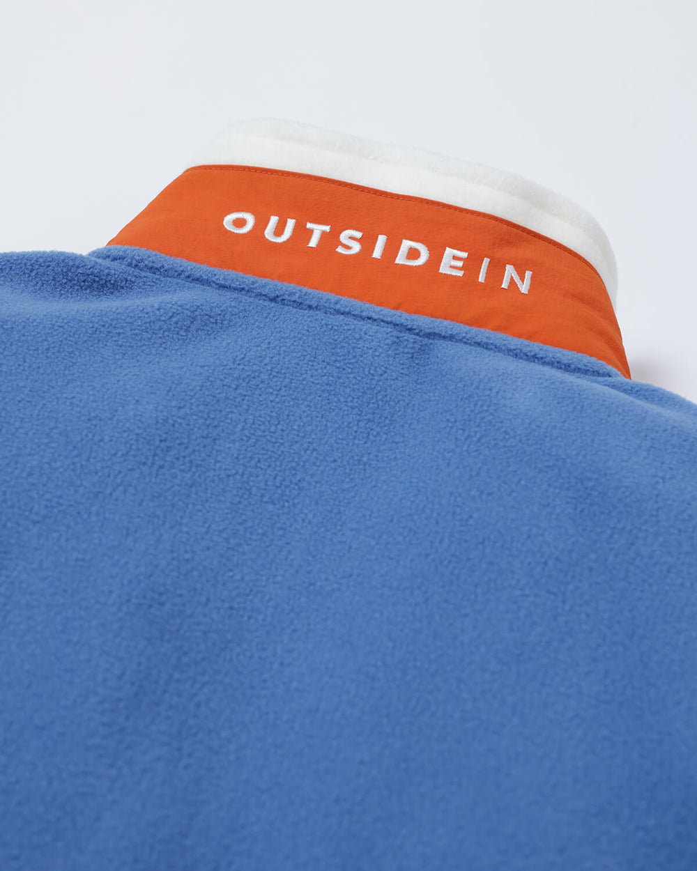 Blue & Orange Signature Pocket Fleece Neck Back
