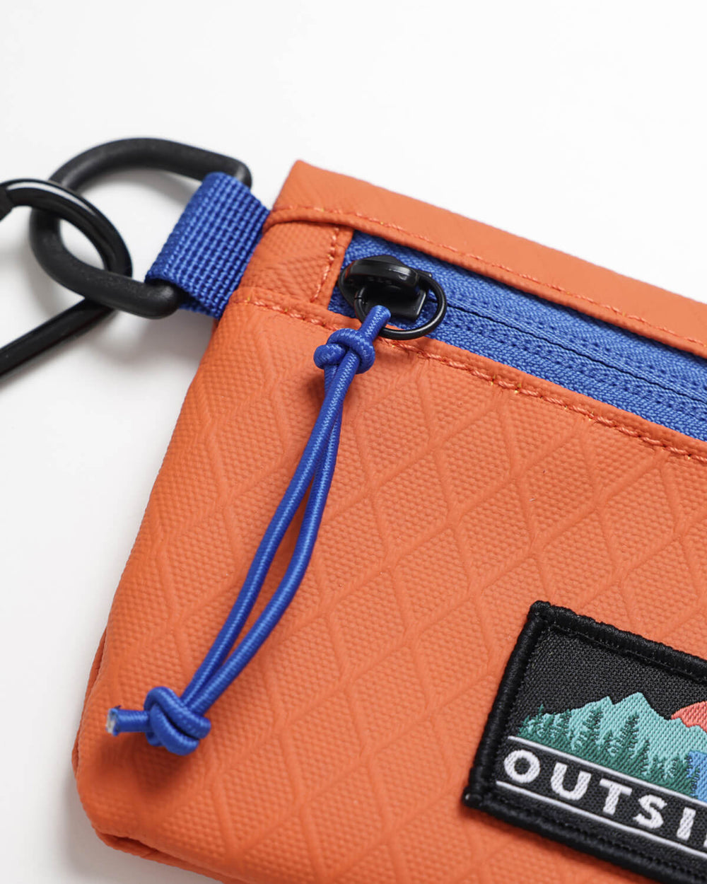 Close up of OutsideIn Burnt Orange Flat Pouch