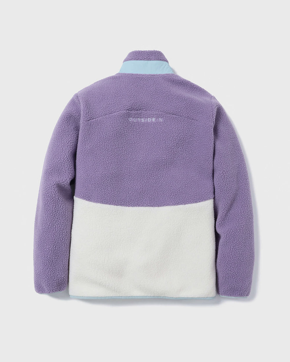 OutsideIn Purple Button Up Borg Fleece Back