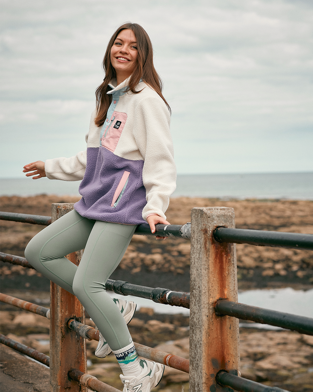 Candy Button Up Borg Fleece