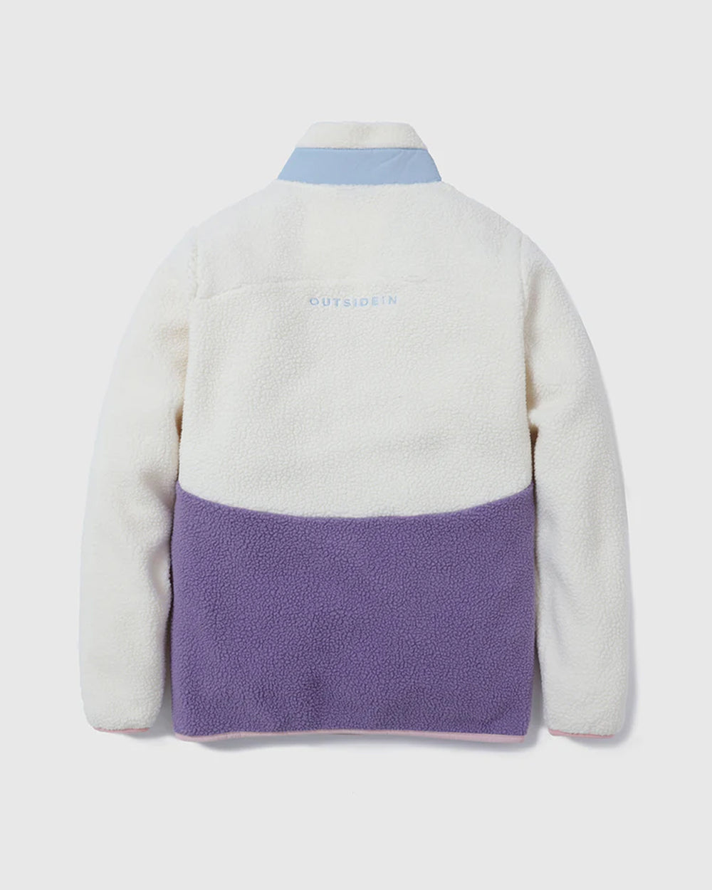 Candy Button Up Borg Fleece back view