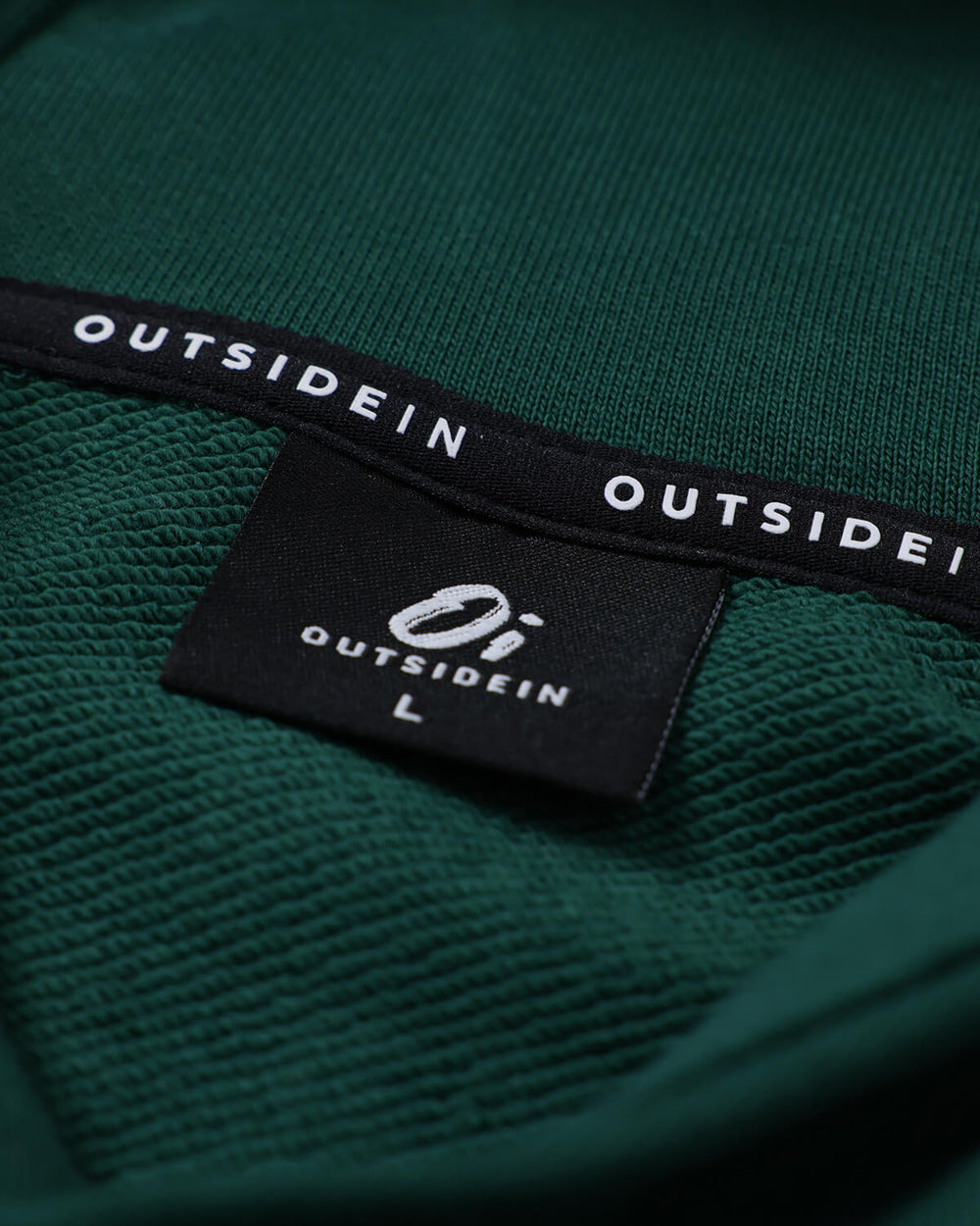 OutsideIn Causeway Pine Hoodie Neck Label