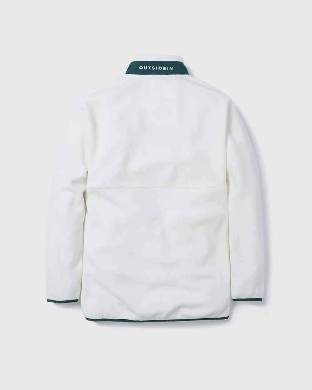 OutsideIn Cream & Pine Signature Pocket Fleece back view