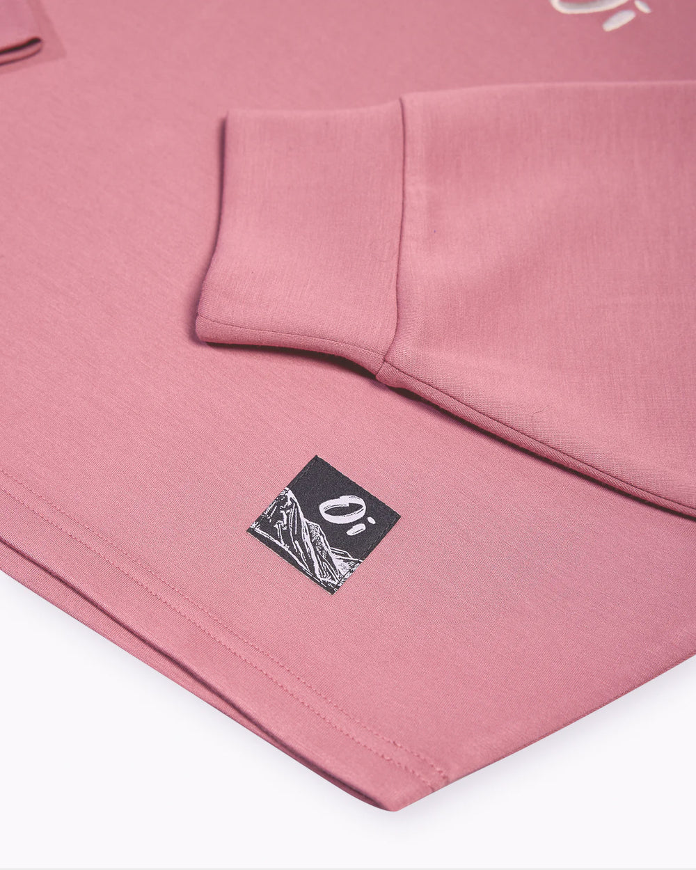 OutsideIn Dusky Rose Opal Crew Neck Sweatshirt, close view