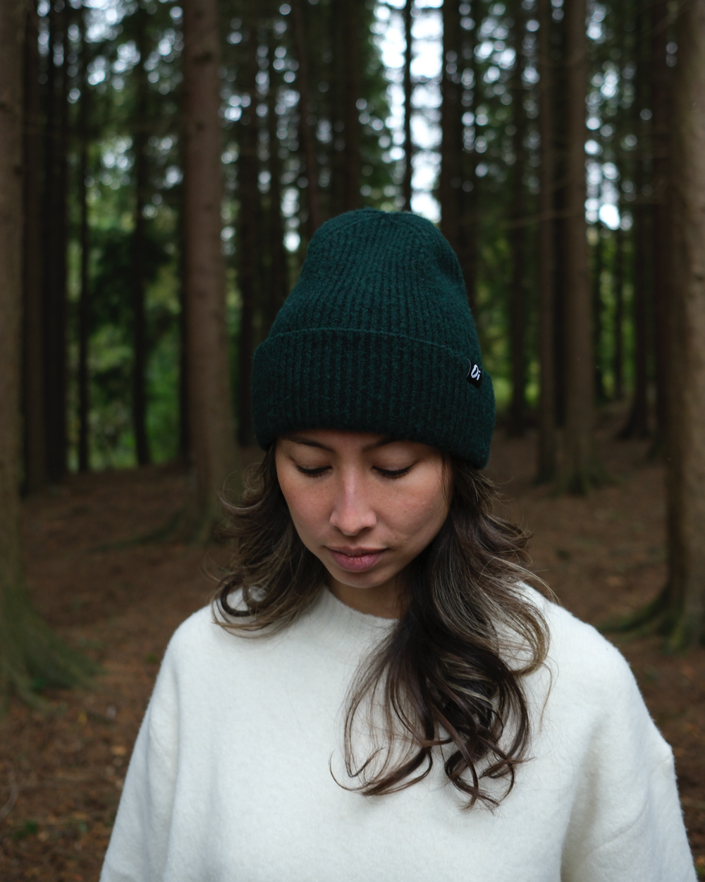 OutsideIn Forest Elements Beanie, women lifestyle photo

