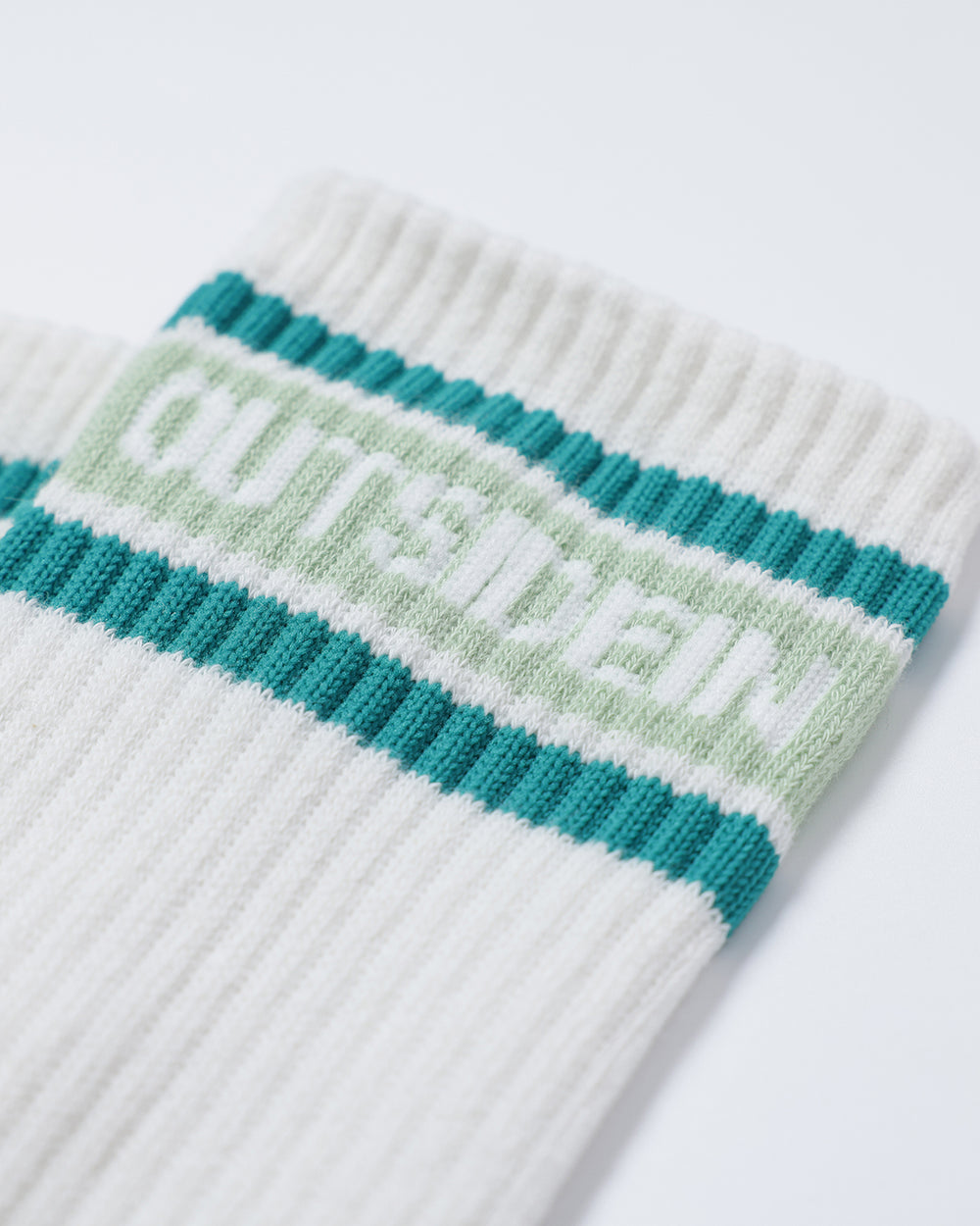 Outside In Green Cloud Dancer Socks, close view