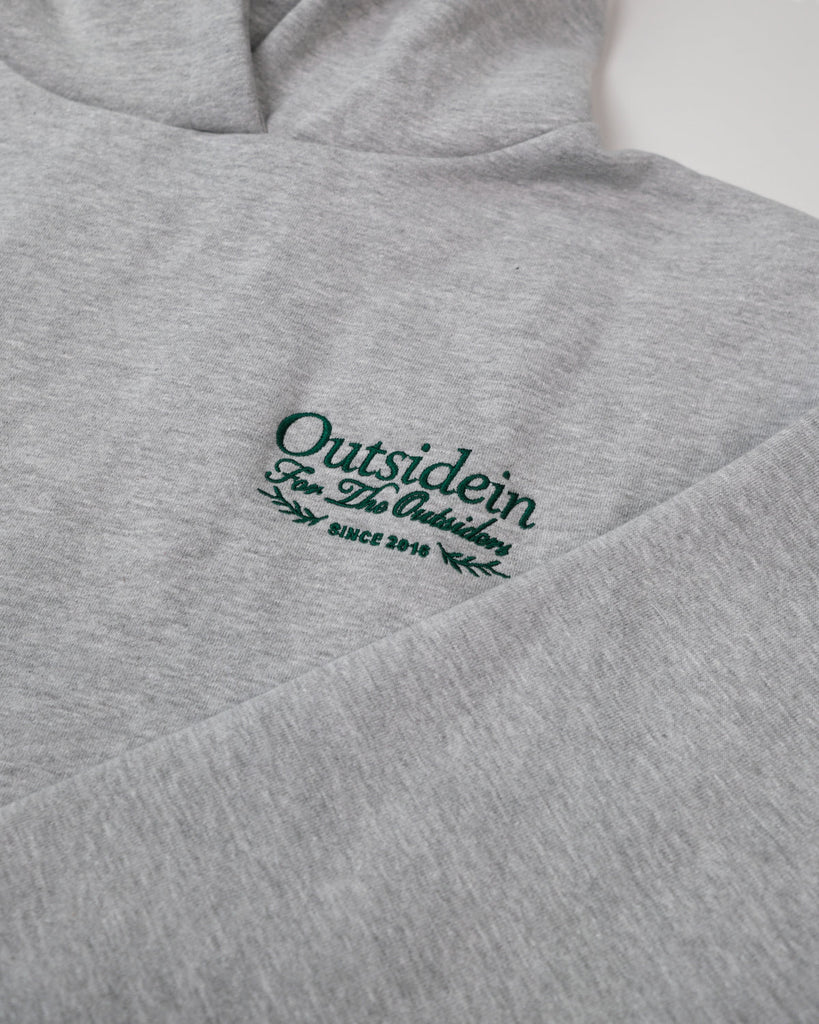 Grey hoodie with graphic