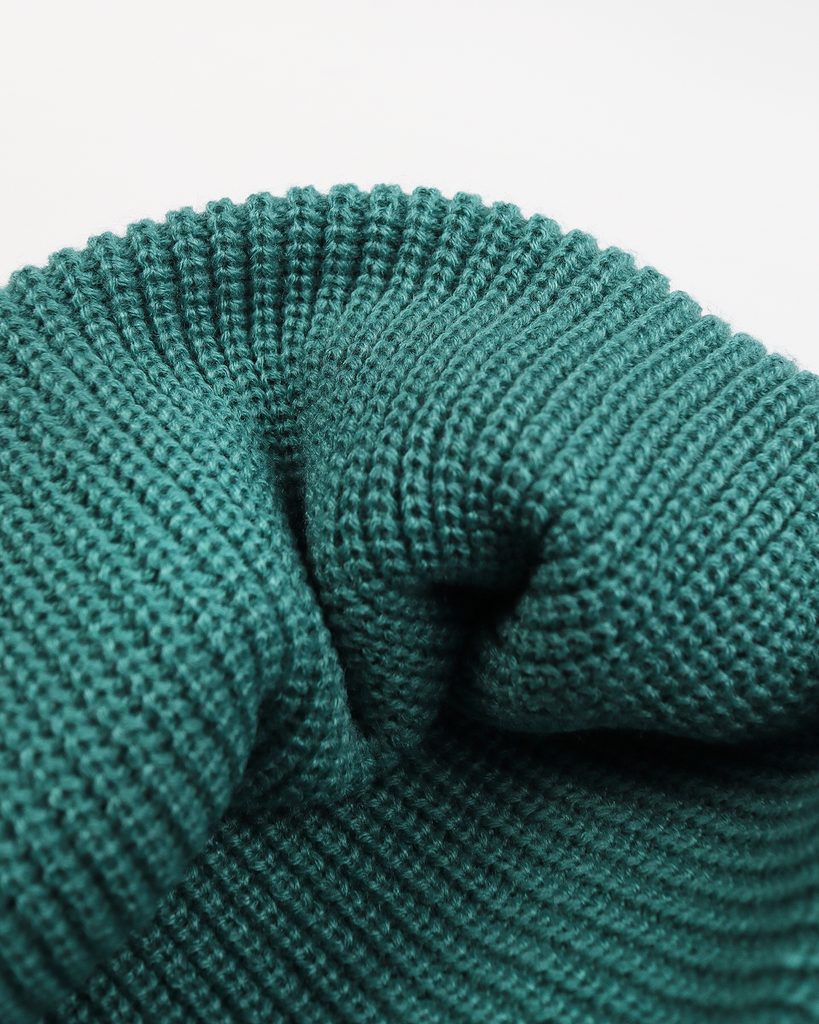 Ivy ribbed beanie hat, bold knitted winter cap, unisex cuffed knit hat.