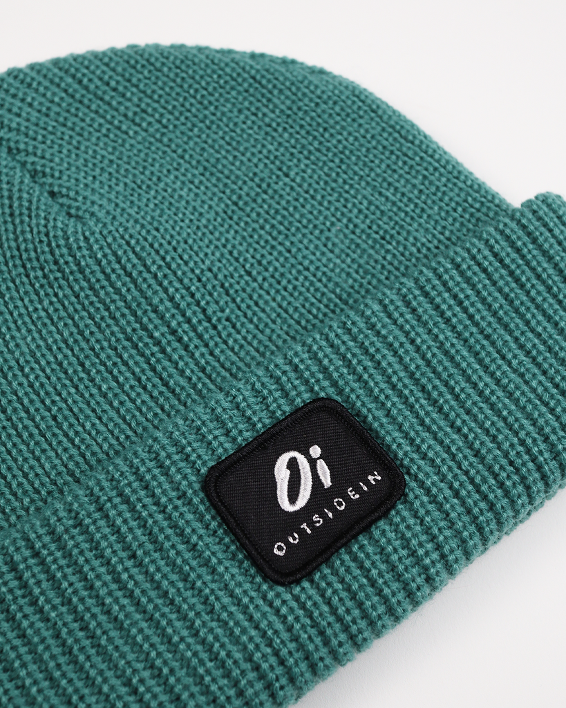 Ivy ribbed beanie hat, bold knitted winter cap, unisex cuffed knit hat.