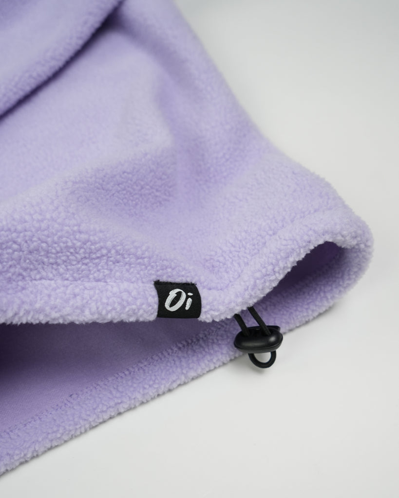 Unisex lavender fleece with quarter zip 