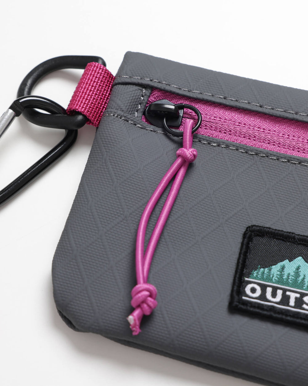 Close up of OutsideIn Light Charcoal Flat Pouch