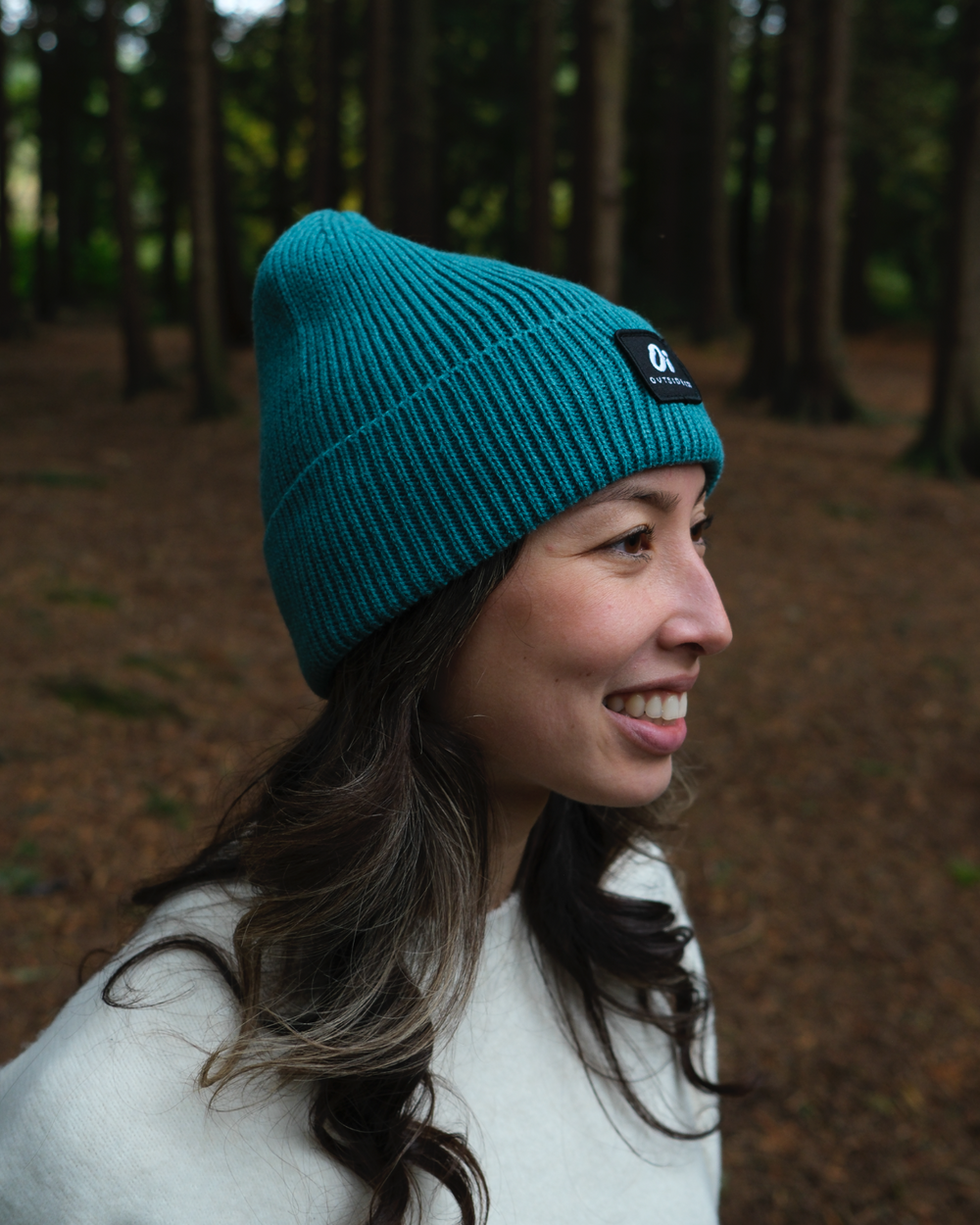 OutsideIn Marine Ribbed Beanie, lifestyle photo
