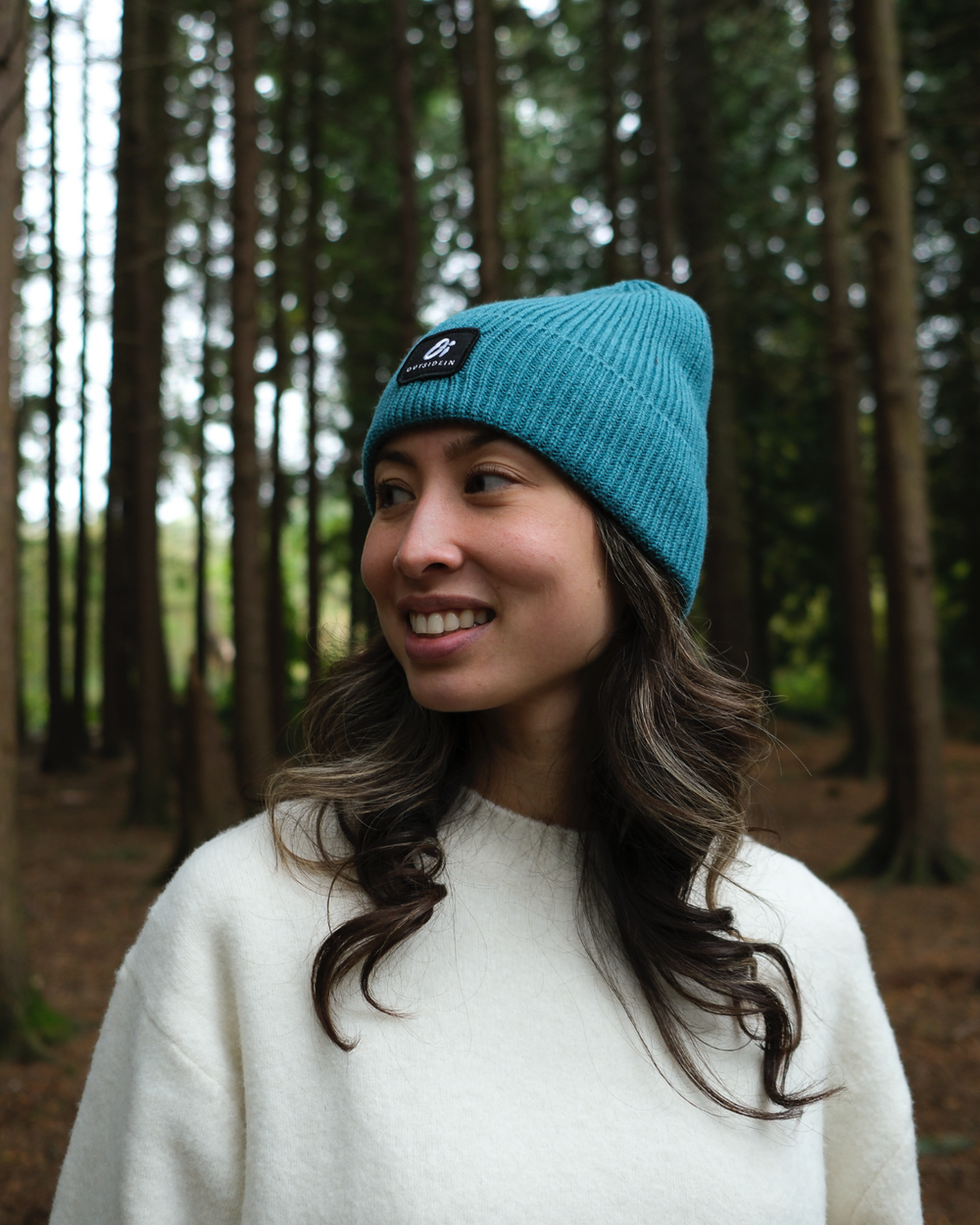 OutsideIn Marine Ribbed Beanie, lifestyle photo
