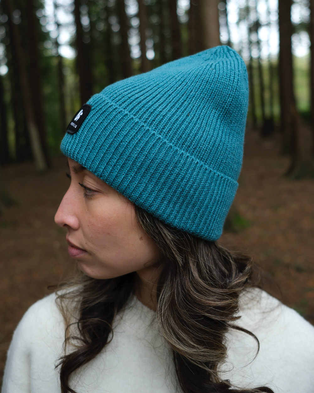 OutsideIn Marine Ribbed Beanie, lifestyle photo
