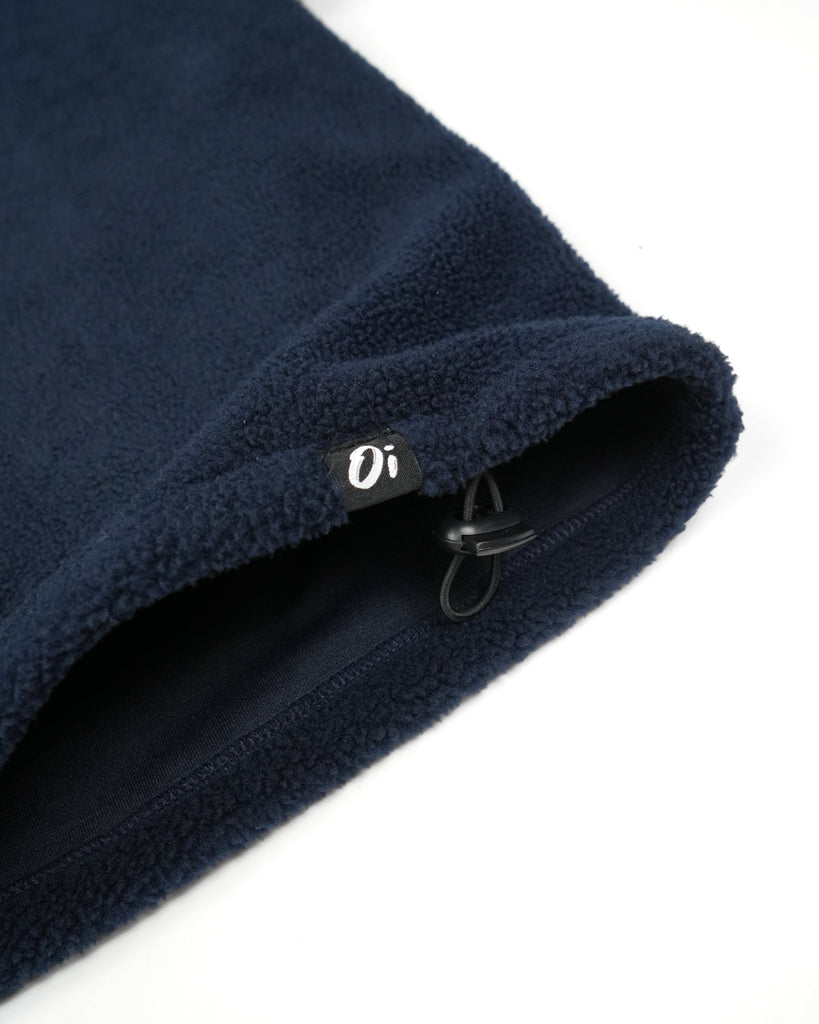Unisex Navy fleece with quarter zip 
