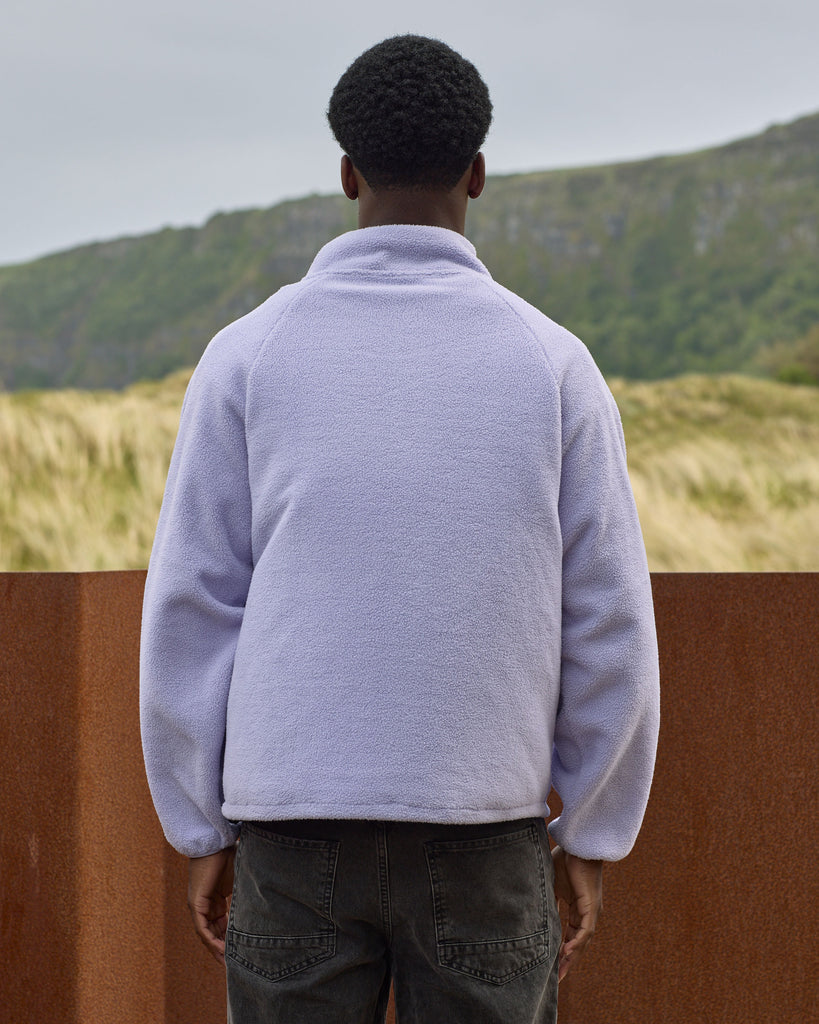 Unisex lavender fleece with quarter zip 