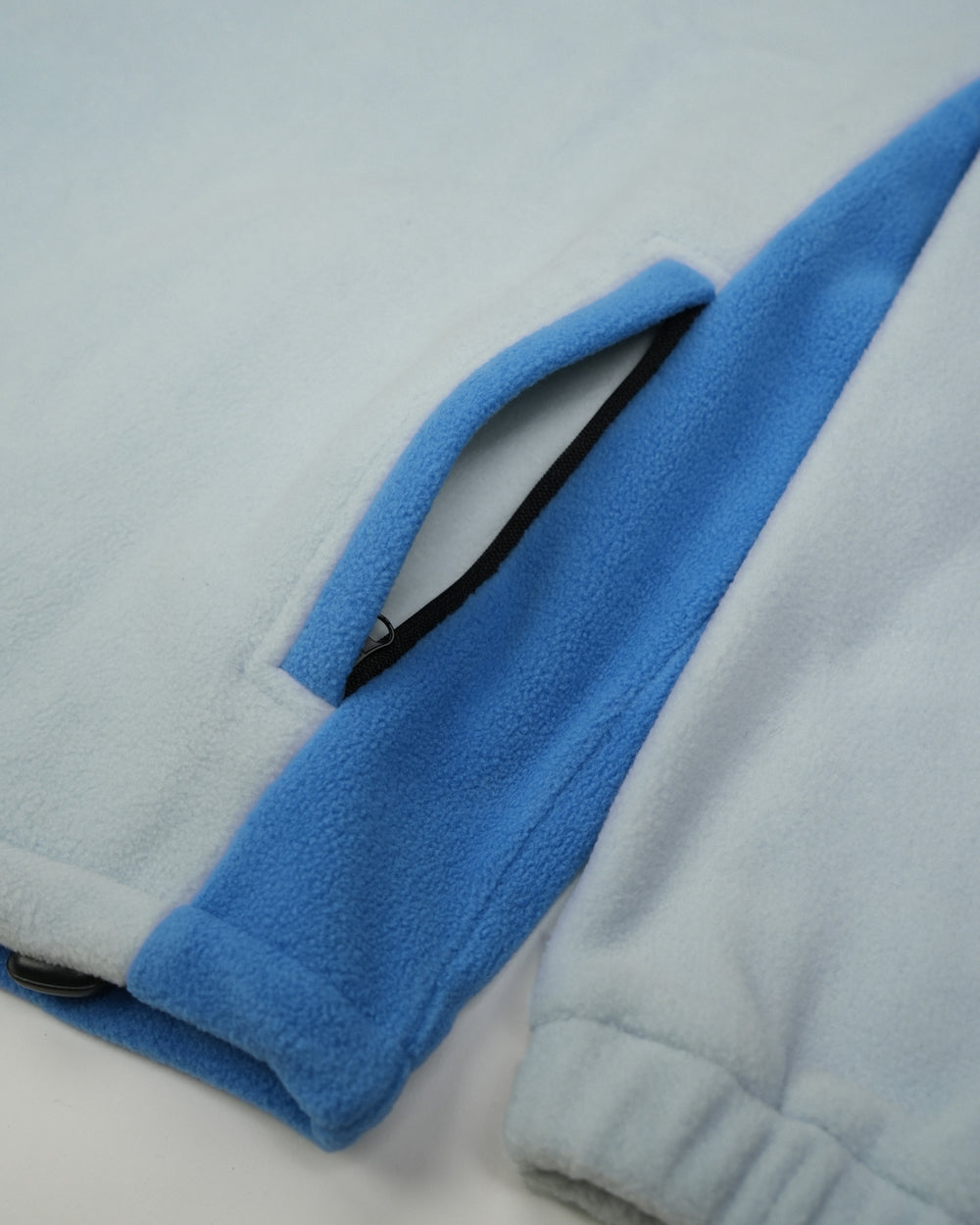 OutsideIn Unisex Light Blue Canyon Fleece with 1/4 zip close-up pocket