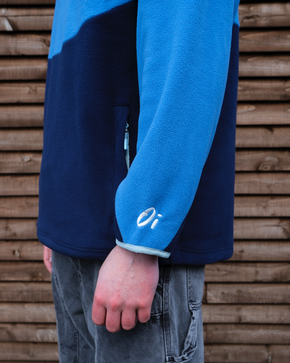 OutsideIn Atlantic Wave 1/4 Zip Fleece close up
