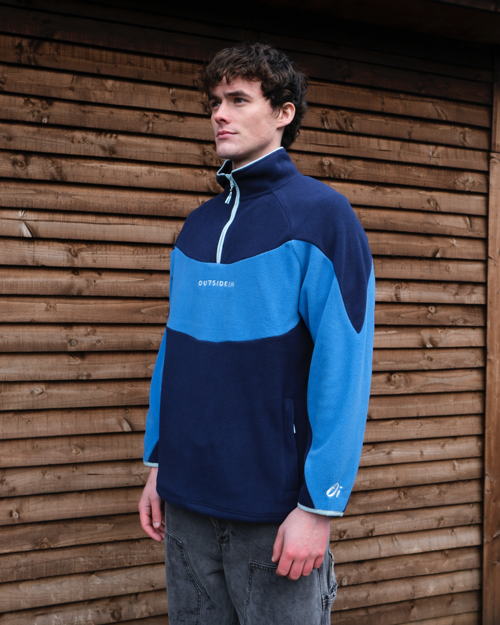 OutsideIn Atlantic Wave 1/4 Zip Fleece, side view