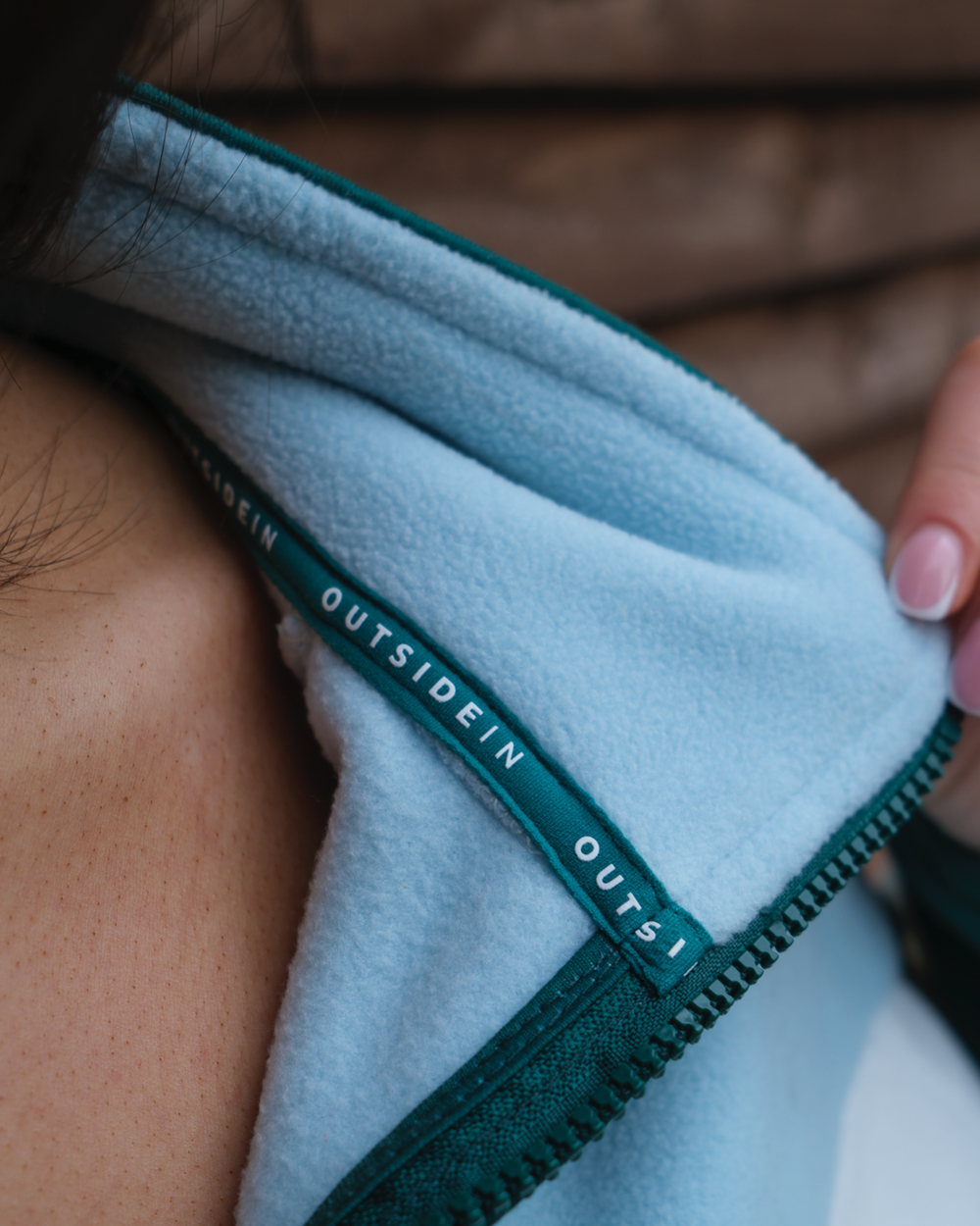 OutsideIn Coastal Wave Unisex Fleece close up