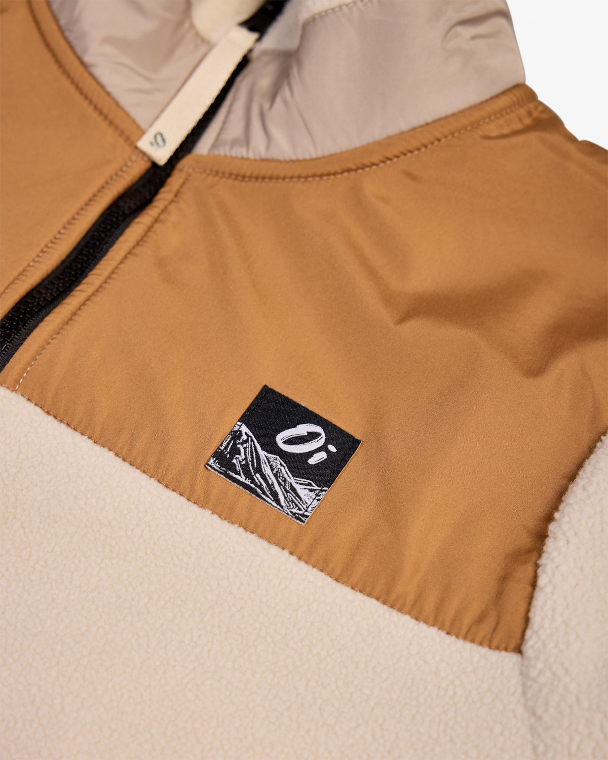 Women's Cream and Yellow Borg 1/4 Zip Fleece | OutsideIn
