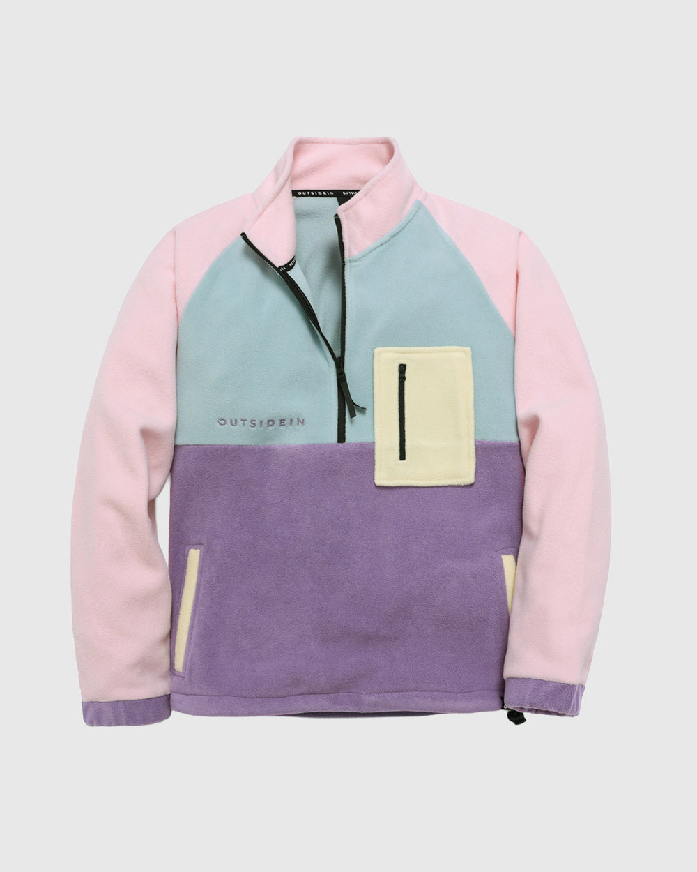 Petal Bloom Pocket Fleece, outdoor fleece jacket with 1/2 zip design