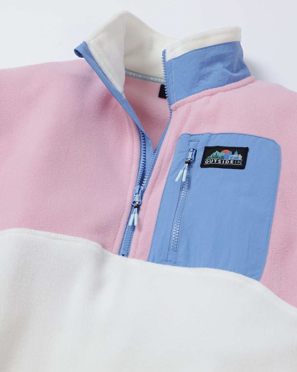 Pink & Blue Signature Pocket Fleece Close-up