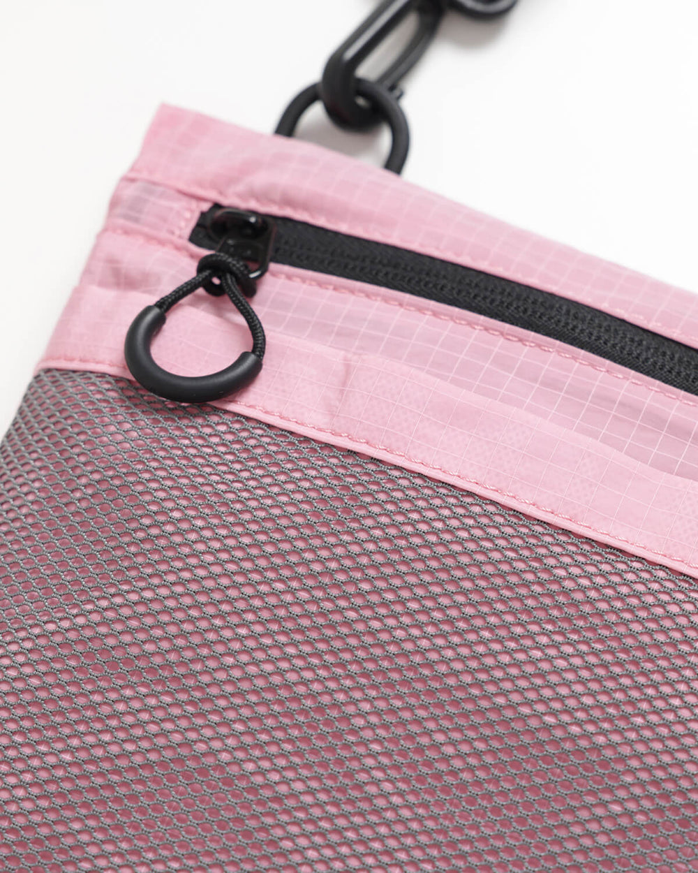 Close up of Pink Grey Lightweight Sling Bag