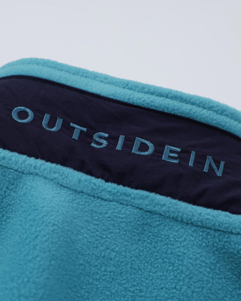 OutsideIn Sea Glass Signature Pocket Full Zip Fleece Neck branding