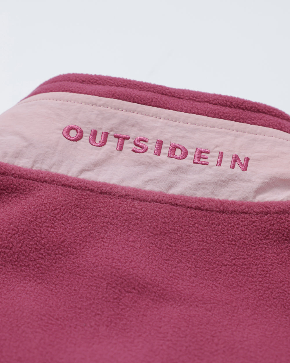 OutsideIn Berry & Rose Signature Pocket Fleece close up back
