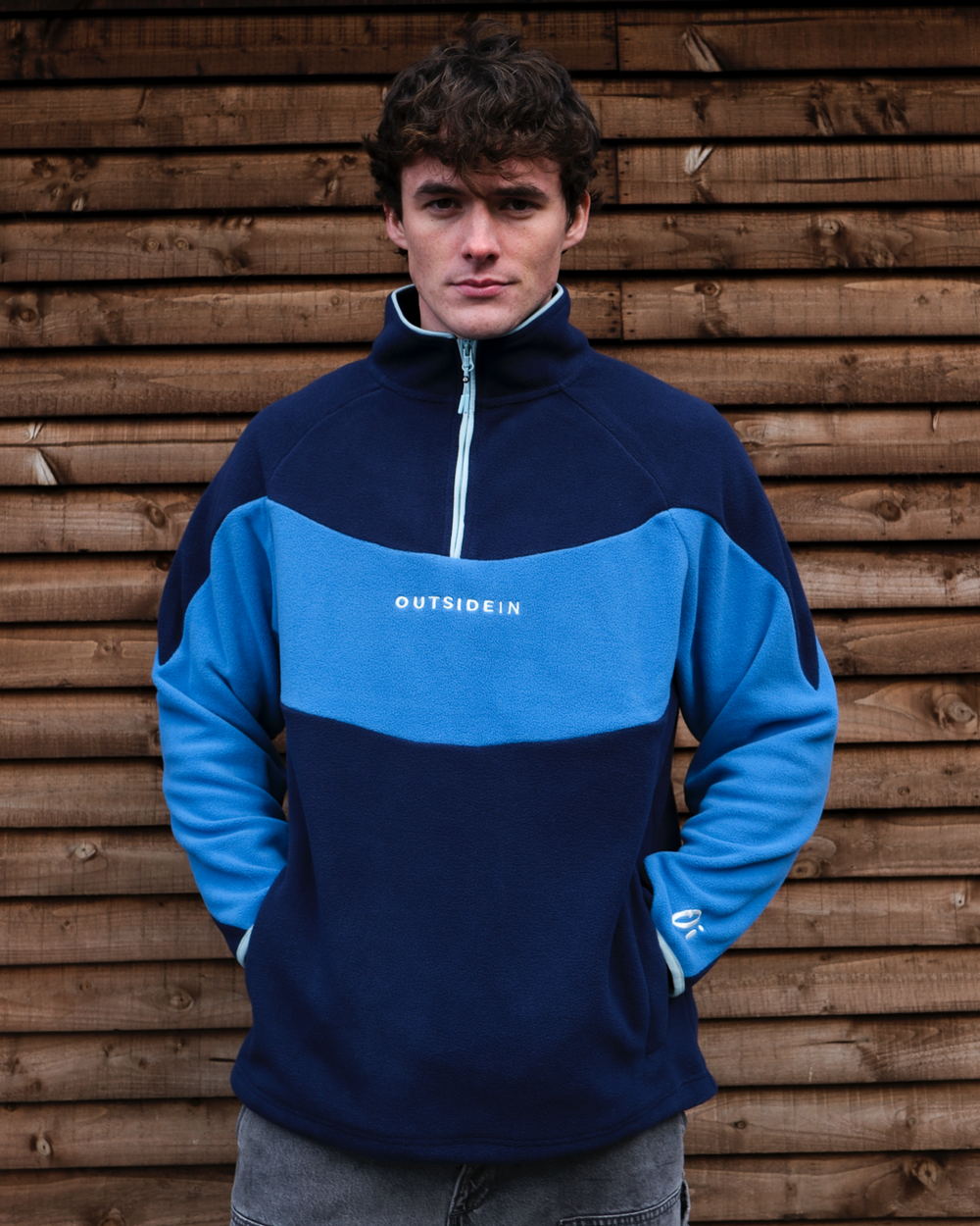 Unisex OutsideIn Atlantic Wave 1/4 Zip Fleece