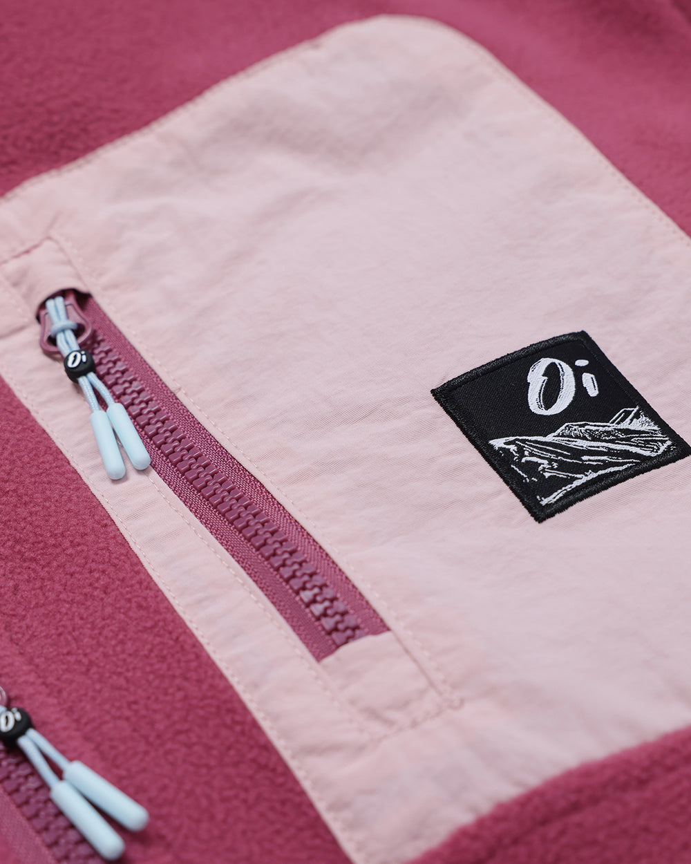 OutsideIn Berry & Rose Signature Pocket Fleece Close-up of pocket