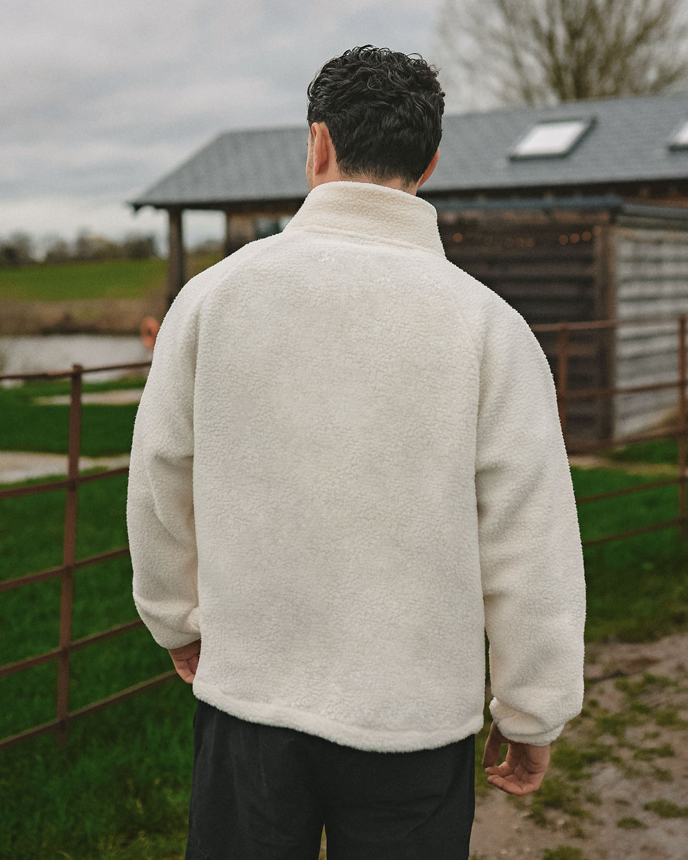 OutsideIn Marshmallow Essential Fleece back view